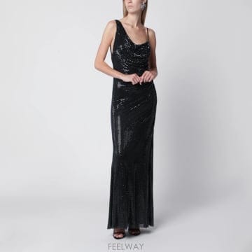 Self Portrait 26FW Self portrait Draped rhinestone embellished maxi �巹�� in26FW Self portrait Draped rhinestone embellished maxi 