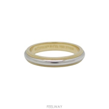 [착한중고명품울산점] 티파니앤코 투게더 밀그레인 밴드 링 4mm 16호 상태 S