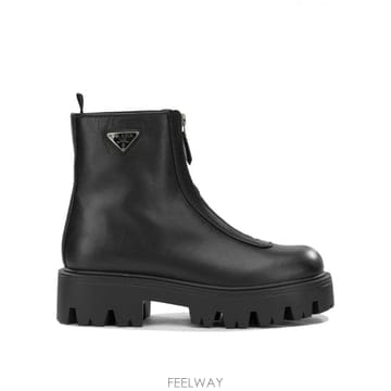 26FW 프라다 레더 앵클 부츠 with Zippers 1T328OUZEF0002F050 TP57851093