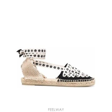 24SS 까스따네르 espadrilla Jean in 캔버스 JEANCORSO1NEGROIVORY TP577