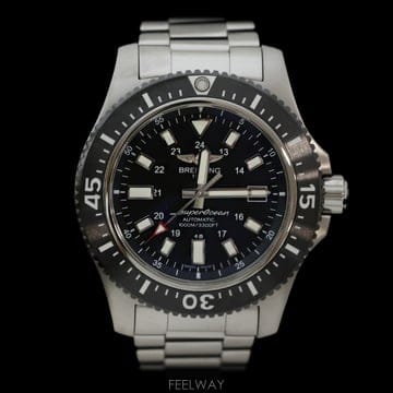 (대전중고명품)브라이틀링 Y1739310 슈퍼오션 오토매틱 스틸 블랙 44mm