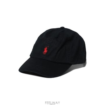 폴로랄프로렌 26FW 포니 로고 자수 캡모자 블랙 710548524 012