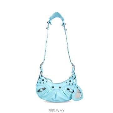 23FW Balenciaga Light 블루 nappa 레더 Le Cagole XS 숄더 백 6713091V