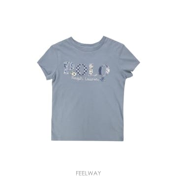 Ralph Lauren 26SS ���� ���� �η� ��ư T ���� with floral embroidered ���� �ΰ� 312A118326SS ���� ���� �η� ��ư T ���� with floral embroidere