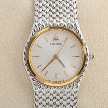 세이코 크레도르 SEIKO Credor 18K 골드 베젤 여성용 쿼츠 ﻿1271-0060