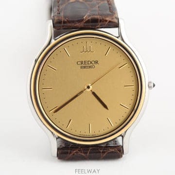 세이코 크레도르 SEIKO Credor 18K 골드 베젤 쿼츠 8J81-6B00