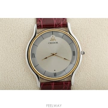 세이코 크레도르 SEIKO Credor 라운드 18K 콤비 쿼츠 5A74-0020