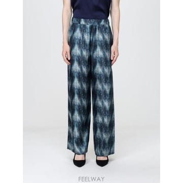 Max Mara 26SS �������� Pantaloni palazzo Piovra MM �������� in seta stampata26SS �������� Pantaloni palazzo Piovra MM �������� in 