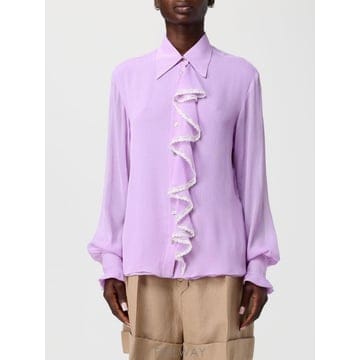 Alberta Ferretti 26SS �˺���Ÿ �䷹Ƽ Camicia in seta con rouches �˺���Ÿ �䷹Ƽ 02281617126SS �˺���Ÿ �䷹Ƽ Camicia in seta con rouches �˺�