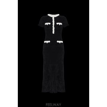 Self Portrait 26FW Self portrait Ribbed �巹�� with pockets AW26099MAB0BLACK26FW Self portrait Ribbed �巹�� with pockets AW26099M