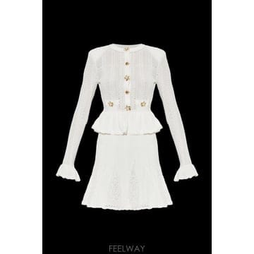 Self Portrait 26FW Self portrait Peplum �巹�� AW26085SW0WHITE TP58119239126FW Self portrait Peplum �巹�� AW26085SW0WHITE TP581