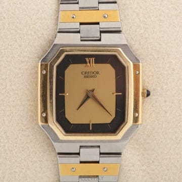 세이코 크레도르 SEIKO Credor 14K 골드 베젤 여성용 쿼츠 8420-5360