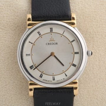 세이코 크레도르 SEIKO Credor 18K 골드 러그 여성용 쿼츠 ﻿2F70-0020