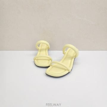 이자벨마랑 옐로우 쿠션 스트랩 슬리퍼 37