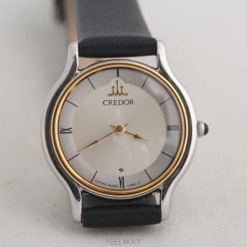 세이코 크레도르 SEIKO Credor 18K 골드 베젤 여성용 쿼츠