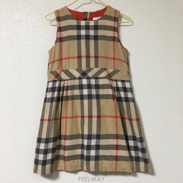 버버리 키즈 정품 체크 원피스 6Y