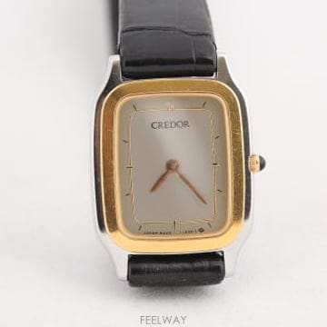 세이코 크레도르 SEIKO Credor 사각 18K 콤비 여성용 쿼츠