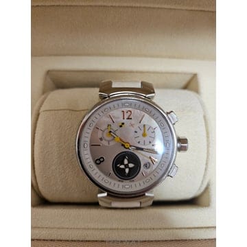 MODEL : 루이비통 Q132C 땅부르 러블리컵 크로노그래프 34mm 러버밴드 시계