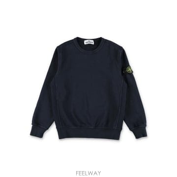 Stone Island 26SS ������Ϸ��� Felpa a girocollo ������ con badge in cotone ������Ϸ���26SS ������Ϸ��� Felpa a girocollo ������ con badge i