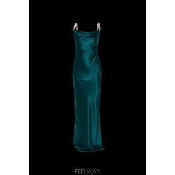 Balmain 26FW Balmain ��ũ �巹�� with pearl straps HF1RN455PD53SQV TP579526FW Balmain ��ũ �巹�� with pearl straps HF1RN455PD5
