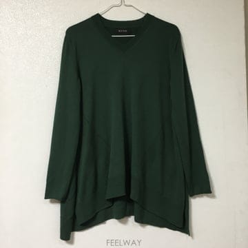 MINE 마인 브이넥 롱 니트