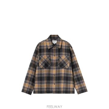 26FW 칼하트 셔츠 I037051 3VJXX BLACK YELLOW