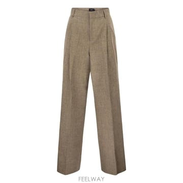 FAY 26SS FAY Regular �� Trousers in Micro üũ ��ư �� Linen NTW80524926SS FAY Regular �� Trousers in Micro üũ ��ư �� Lin