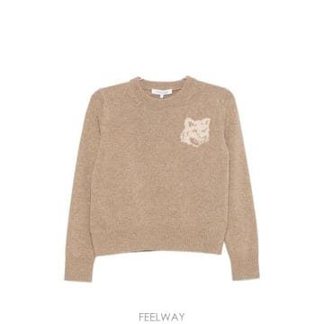 26FW 메종키츠네 폭스 헤드 인타르시아 메리노 스웨터 NW00808KM0329 TAMEB NEUTRALS