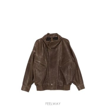페타르 페트로브 가죽 자켓 브라운
