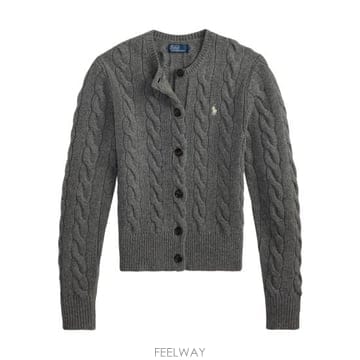 26FW 랄프 로렌 가디건 211972104 GREY