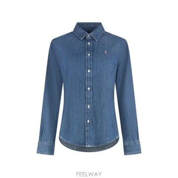 26FW 랄프 로렌 데님 셔츠 211969458001 MERWA BLUE