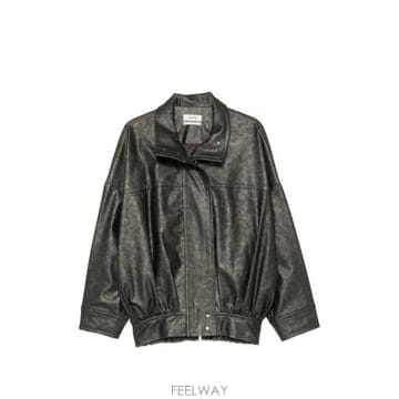 시스템 가죽 자켓 GREY