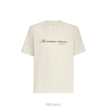 26FW 브루넬로 쿠치넬리 반팔 티셔츠 M0B138518 C2832 NEUTRALS