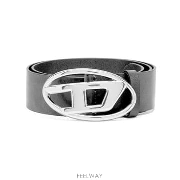 26FW 디젤 B 1DR W 레더 벨트 D 버클 X08727 PR666 H6528 BLACK SILVER