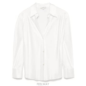 26FW 빈스 셔츠 V055413024 101 WHITE