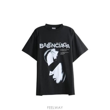 Balenciaga 26FW �߷��þư� ���̵� �� ���̵� ���������� ��ư Ƽ���� 850345 TUVO5 1000 BLACK26FW �߷��þư� ���̵� �� ���̵� ���������� ��ư Ƽ��