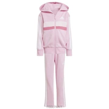 Adidas Adidas TUTA BAMBINA ESSENTIALS TIBERIO 3 STRIPES JI6206ROSAAdidas TUTA BAMBINA ESSENTIALS TIBERIO 3 STRIPES JI620