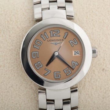 론진 Longines 돌체 비타 DolceVita 썬레이 핑크 다이얼 여성용 쿼츠 시계