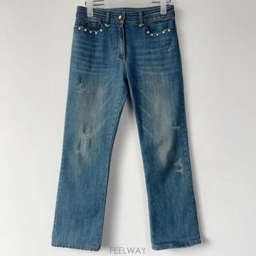 마인 진주 데님팬츠