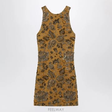 Saint Laurent 26FW ���ζ� �̴� �巹�� in ����� stretch brocade A002MWY4L102969 TP58126FW ���ζ� �̴� �巹�� in ����� stretch brocade A002
