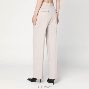 Victoria Beckham 25FW ���丮�ƺ��� Pumice coloured trousers in �� blend 1325WTR0064225FW ���丮�ƺ��� Pumice coloured trousers in �� blend
