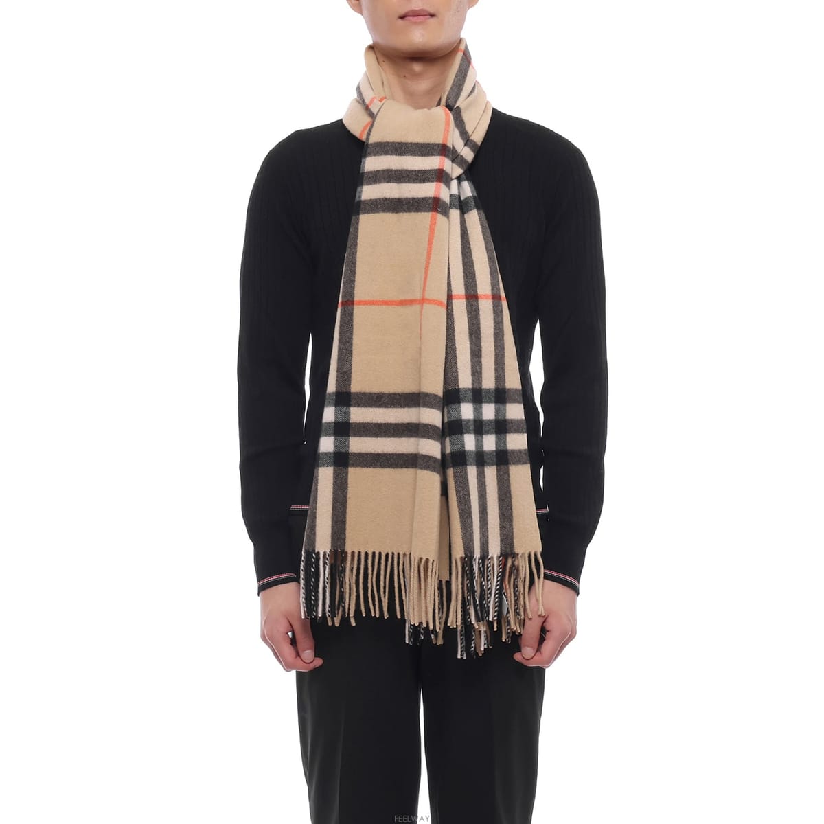 Burberry 26FW ���� ���̵� üũ ĳ�ù̾� ���÷� (8085931 SAND M 26F)26FW ���� ���̵� üũ ĳ�ù̾� ���÷� (8085931 SAND M 