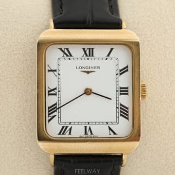 론진 Longines 화이트 다이얼 직사각 케이스 수동 태엽 시게 Cal.847