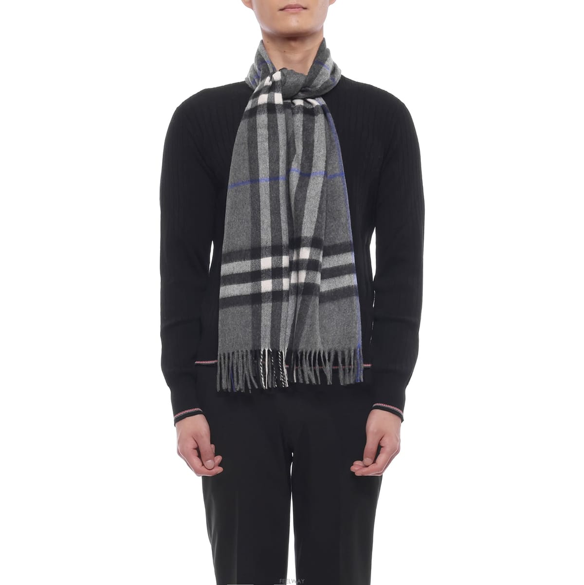 Burberry 26FW ���� üũ ĳ�ù̾� ���÷� (8112642 MARLBOROUGH GREY M 26F)26FW ���� üũ ĳ�ù̾� ���÷� (8112642 MARLBOROUGH GR