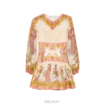 Zimmermann �׶�����Ÿ �ؿ� ���Ӹ� ���� INDRA COTTON AND SILK MINI DRESS 5515DSS262C�׶�����Ÿ �ؿ� ���Ӹ� ���� INDRA COTTON AND SILK MINI