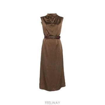 Brunello Cucinelli �׶�����Ÿ �ؿ� ���ڷ� ��ġ�ڸ� ���� �յ巹�� ���ǽ� M0H38A5519C9812�׶�����Ÿ �ؿ� ���ڷ� ��ġ�ڸ� ���� �յ巹�� ���ǽ�