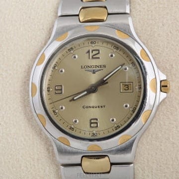 론진 콘퀘스트 Longines Conquest 샴페인 골드 콤비 쿼츠