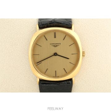 론진 Longines 골드 다이얼 라운드 사각 케이스 수동태엽 시게 Cal.847