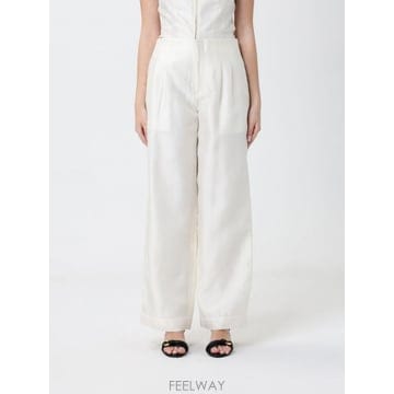 STAUD 26SS STAUD Pantaloni Pierre a gamba larga Staud in misto lan26SS STAUD Pantaloni Pierre a gamba larga Staud in mis