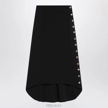 26SS Givenchy 블랙 Milan stitch 스커트 with buttons BW40XQ4ZPG001